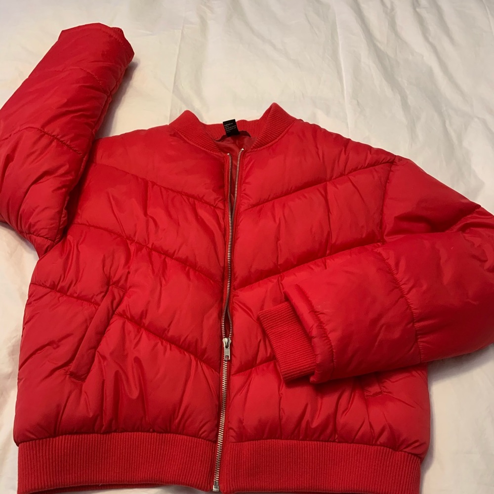 Forever 22 red puffy jacket